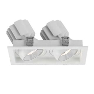 Встраиваемый карданный светильник Arlight MS-VORTEX-BUILT-S210x117-2x20W Warm3000 (WH-WH, 20 deg, 230V) (IP20 Металл) 057762