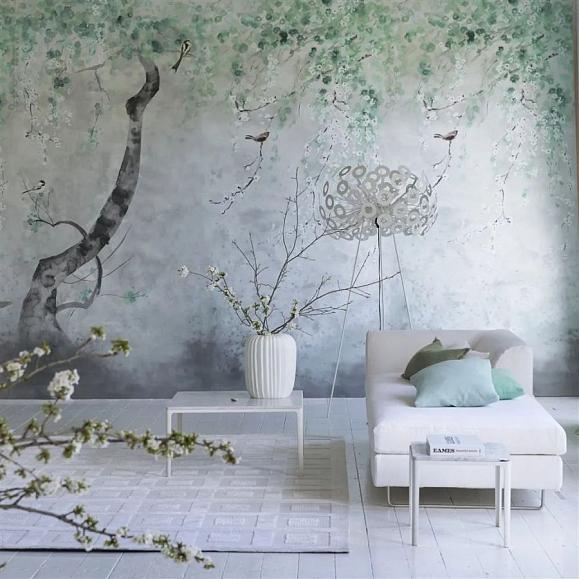 Панно Designers Guild PDG1117/02 Shinsha Scene 2 Celadon