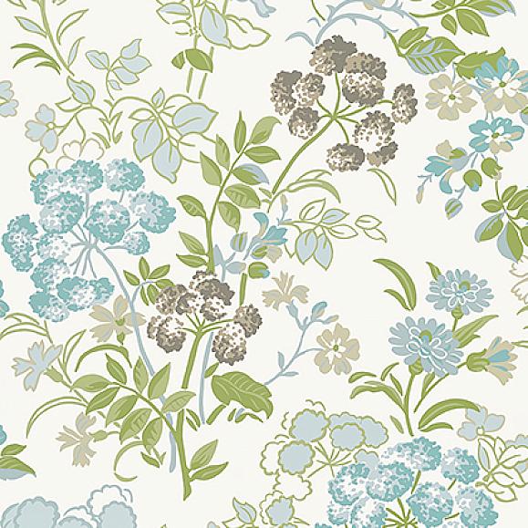 Обои Thibaut T14339 Spring Garden Spa Blue