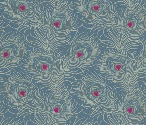 Обои Little Greene 0256CTBLUEP Carlton House Terrace Blue Plume