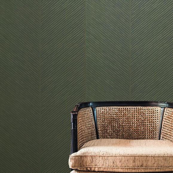 Обои York TC2693 Palm Chevron Green/Gold