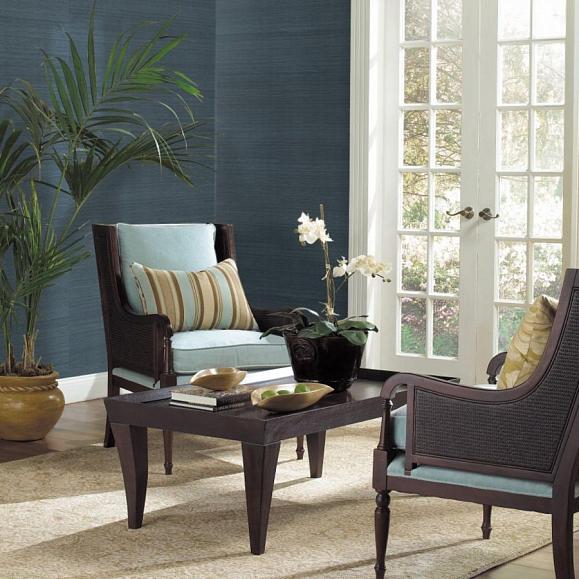 Обои York VG4405 Plain Grass Indigo