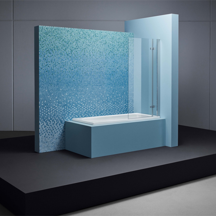 Bette Ocean Ванна с шумоизоляцией пристенная, 170х75х45см, перелив сзади, BetteGlasur® Plus, с комплектом ножек, цвет: белый