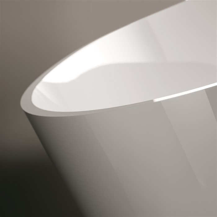 Gruppo Treesse Alma Ванна отдельностоящая 175х80х55 см, с сливом-переливом и сифоном, Solid Surface, цвет: белый матовый