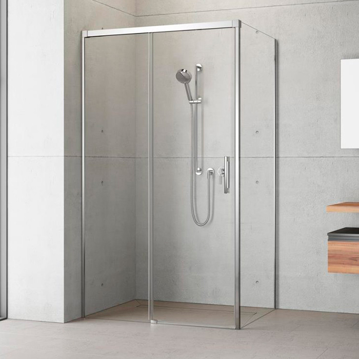 Radaway Idea KDJ Боковая стенка 90см, правая, стекло прозрачное, покрытие Easy Clean, профиль: хром