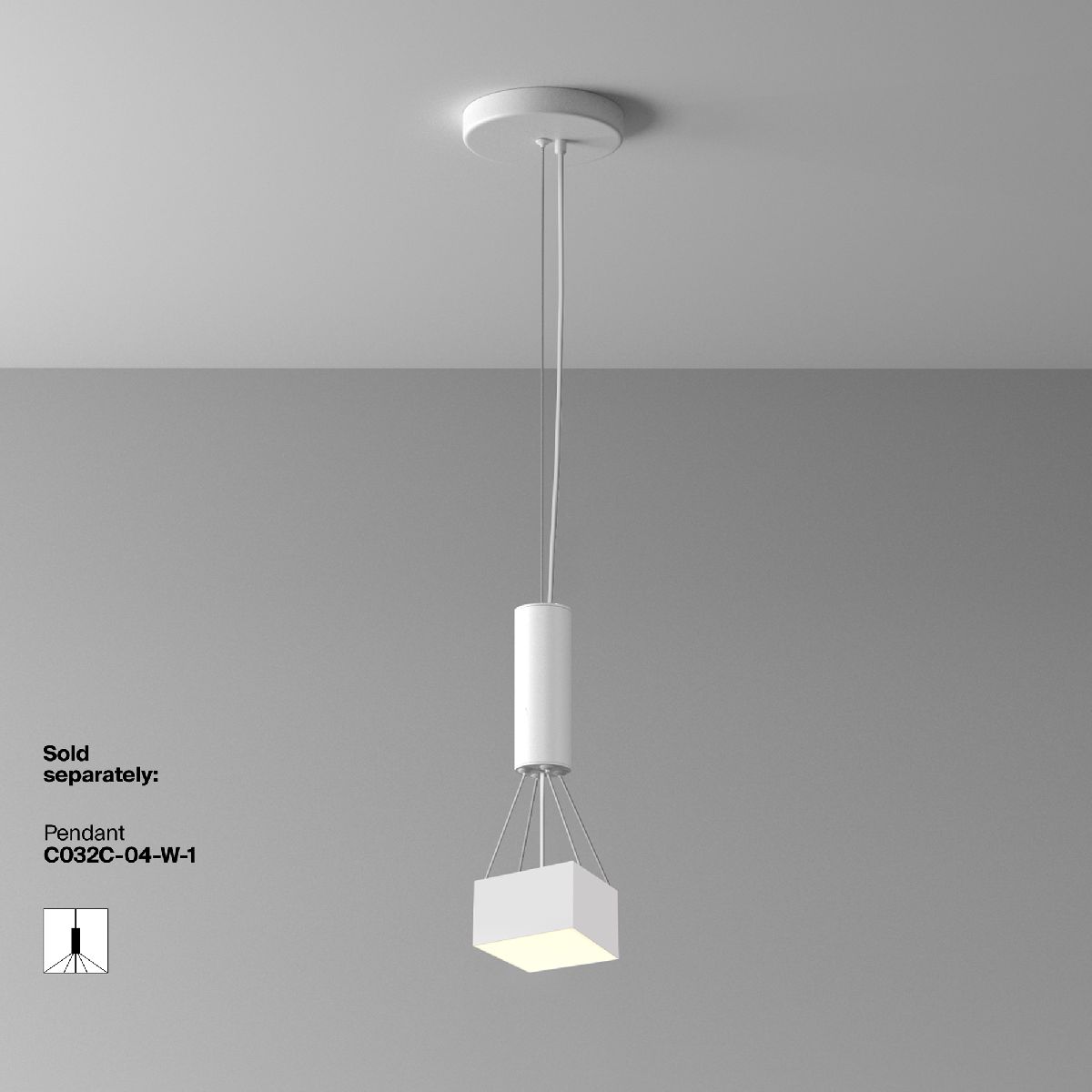 Накладной светильник Maytoni Zon C032CL-12W3K-SQ-W