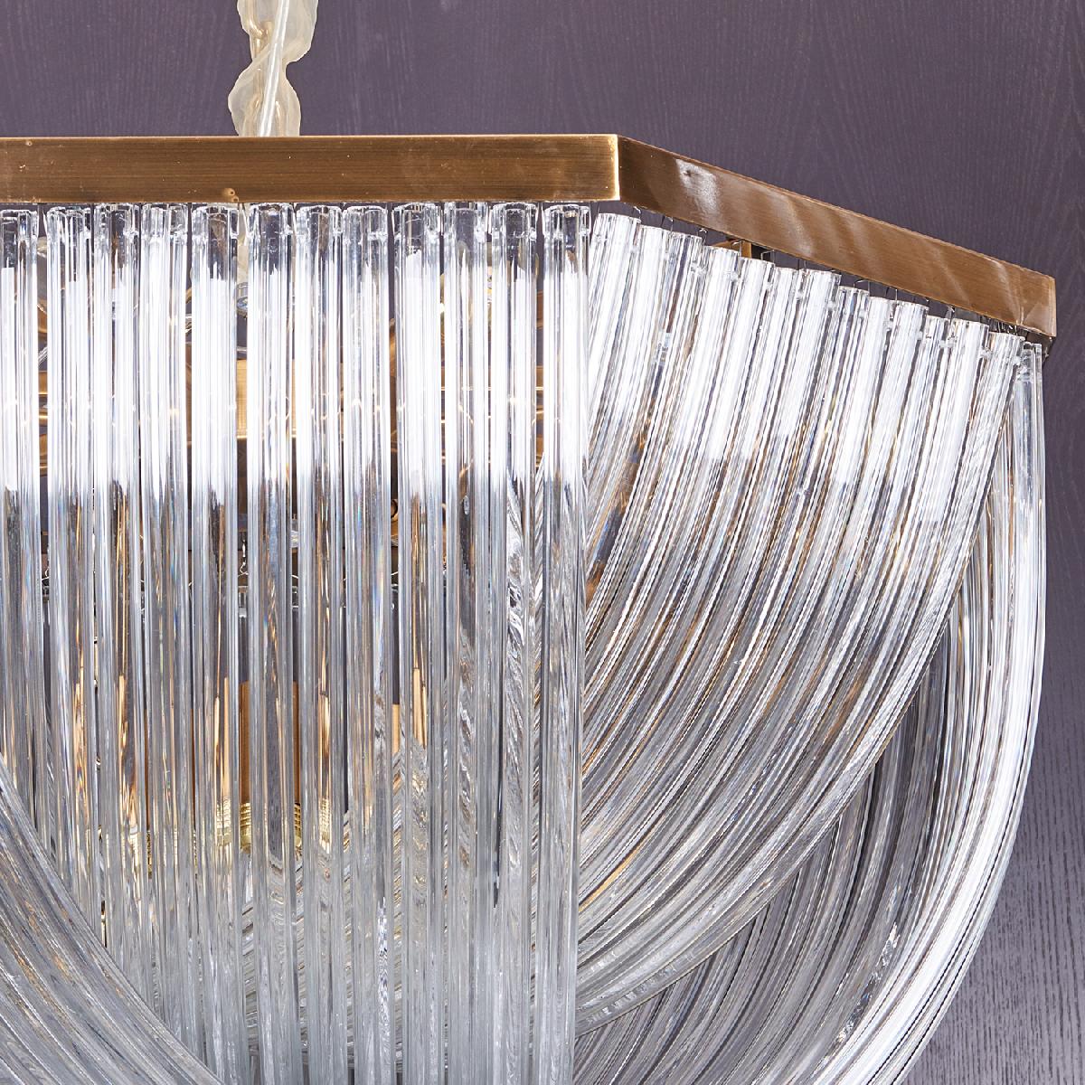 Подвесной светильник Delight Collection Murano Glass A001-800 L12 brass/clear