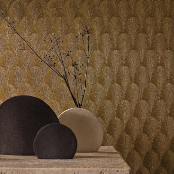 Обои Casamance 75782038 Tourmaline Doré foncé