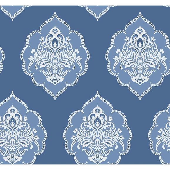 Обои York DM4986 Signet Medallion Damask Cobalt