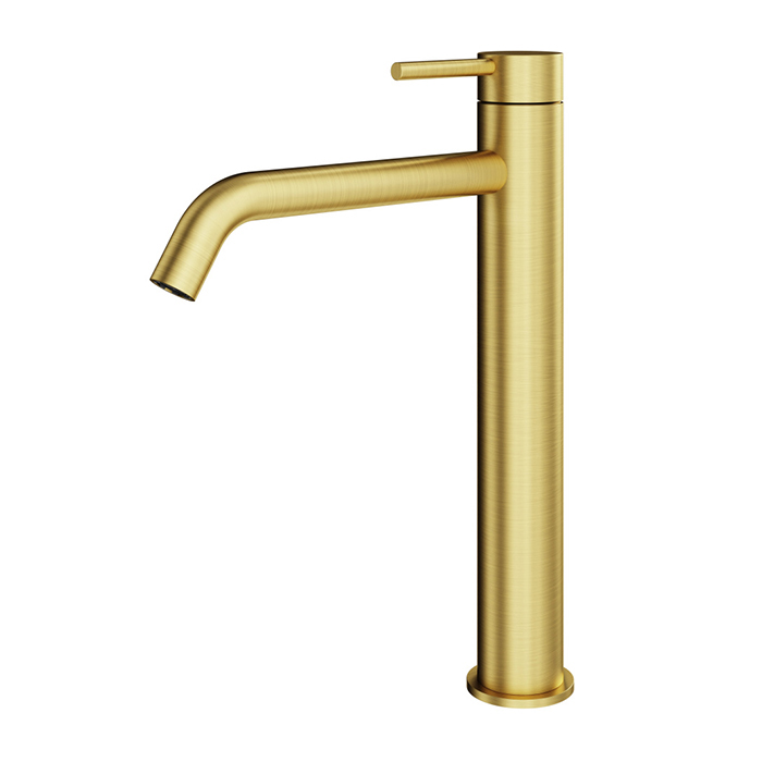Plumberia Selection IXO Смеситель для раковины, на 1 отв., высокий, h28.5см., цвет: золото брашированное