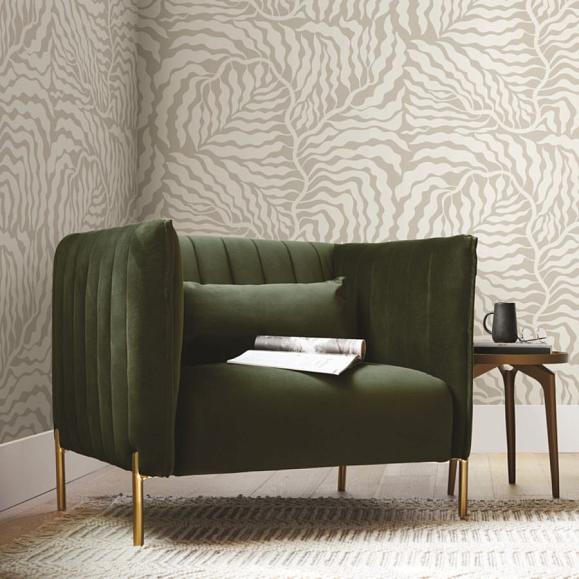 Обои York AG2064 Fern Fronds Grey/White