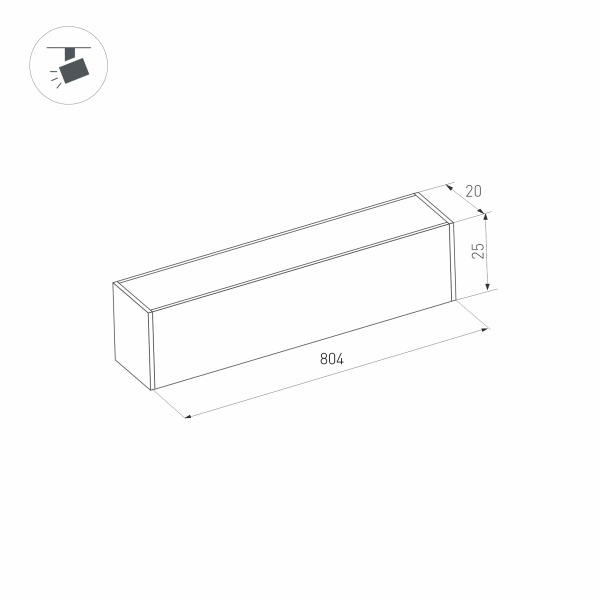 Трековый светильник Arlight Mag-Flat-25-L800-24W Warm3000 034213