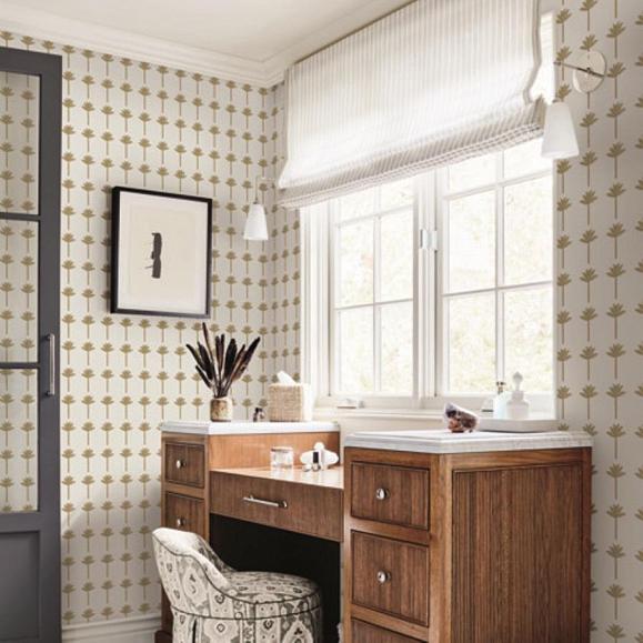 Обои York CV4418 Palm Bay Metallic Gold