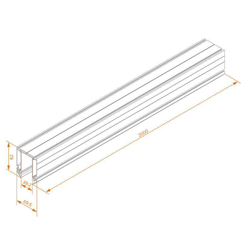 Профиль для натяжного потолка Wolta WAP-WML-TR2/01B
