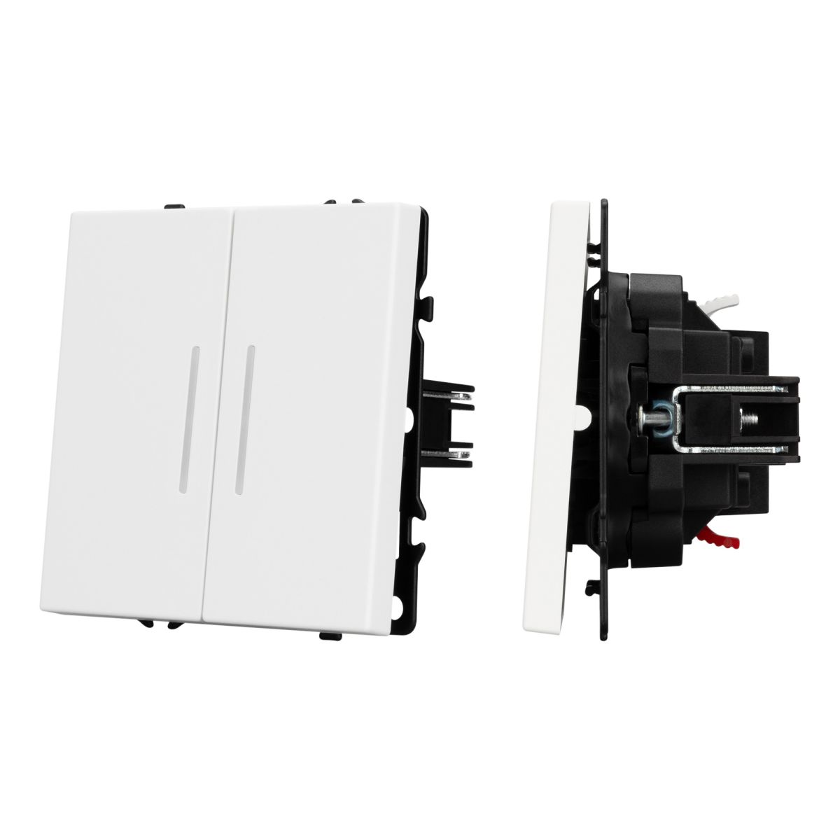 Выключатель проходной 2 кл подсветка софт-тач белый кварц Arlight SWT-MKP2-SFPL-L-WH (250V, 10A) 054240(1)