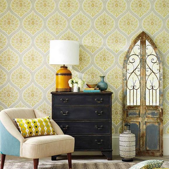 Обои Sanderson 216756 Madurai Lemon