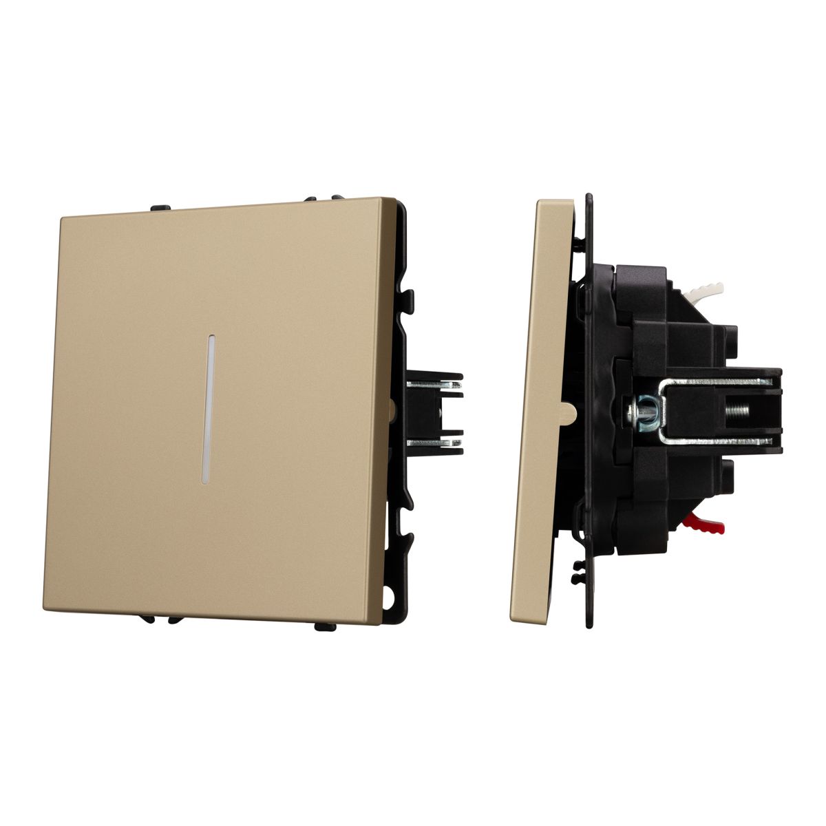 Выключатель 1 кл подсветка софт-тач золотой песок Arlight SWT-MK01-SFPL-L-GD (250V, 10A) 054259(1)