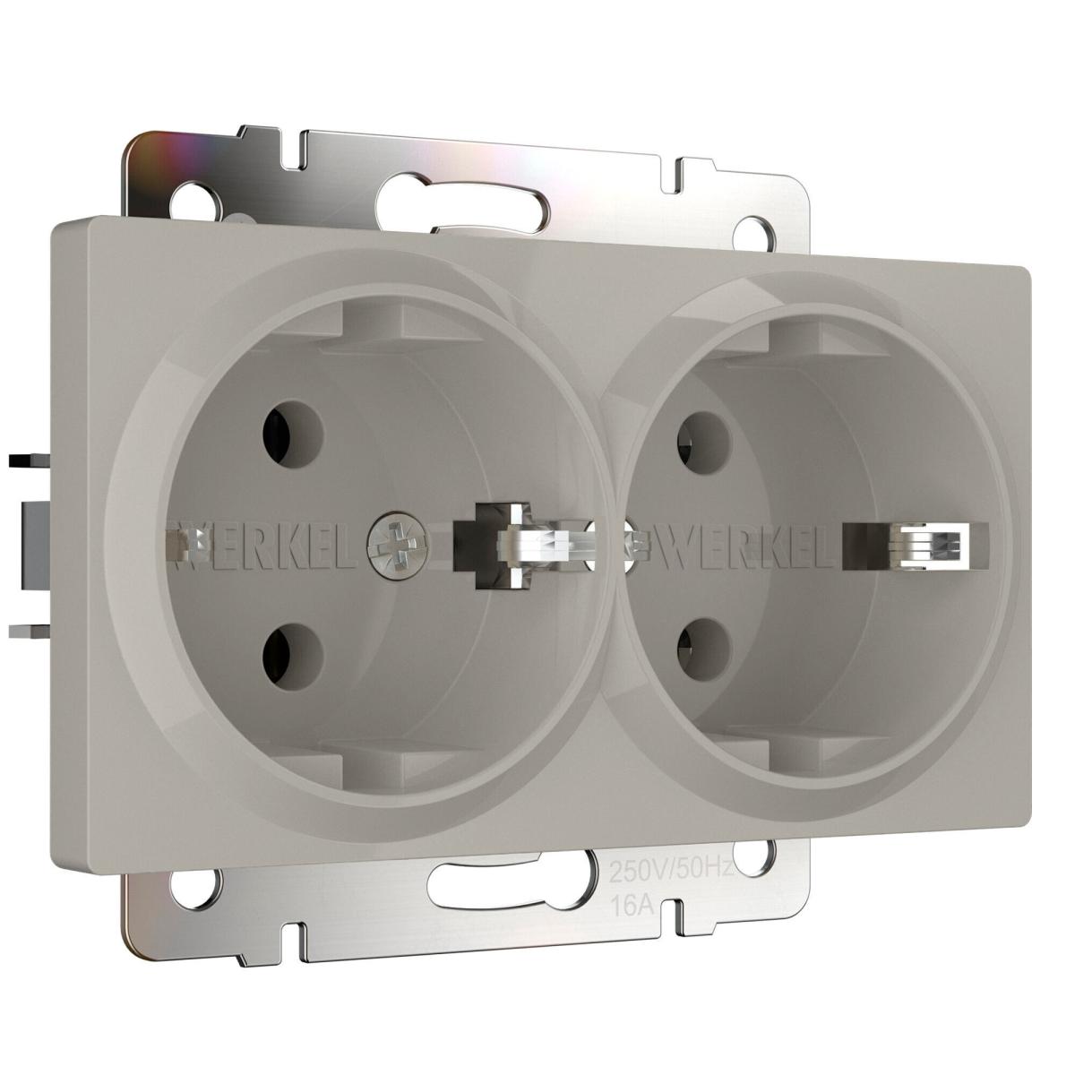 Розетка двойная с заземлением Werkel W1272004 4690389213960 a069774