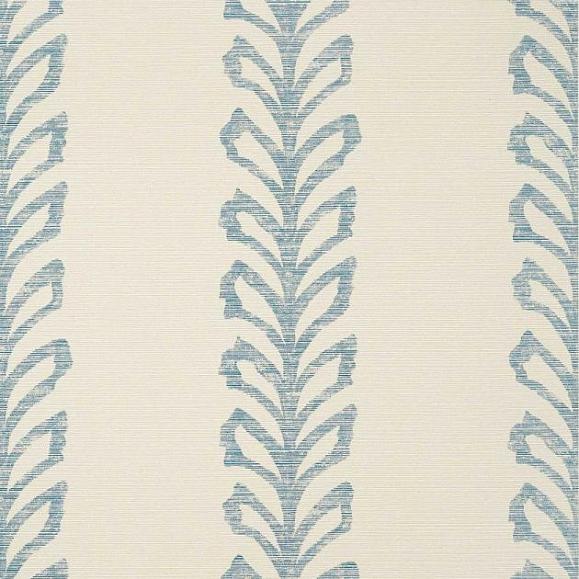 Обои Thibaut T10900 Evia Blue and Off White