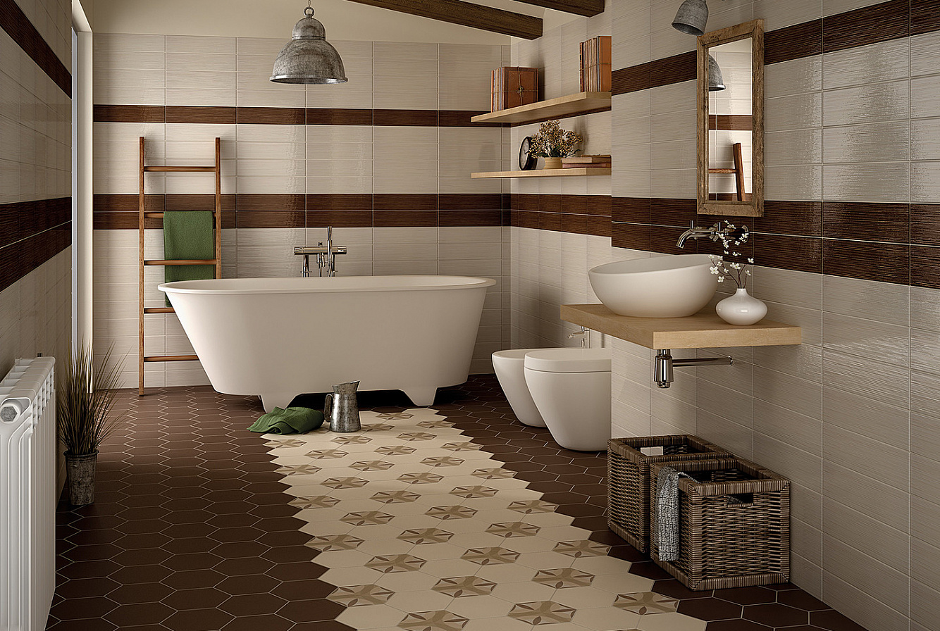 HEXATILE MARRON MATE 20548