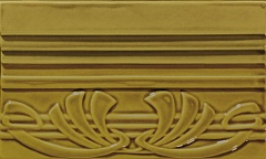 TED8 Бордюр EPOQUE Terminale Deco Mustard Craquele 12x20
