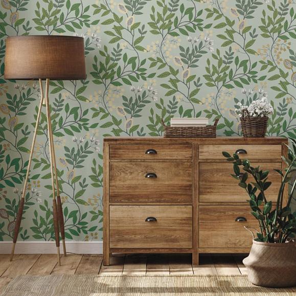 Обои York MN1840 Eden Retreat Jade/Gold