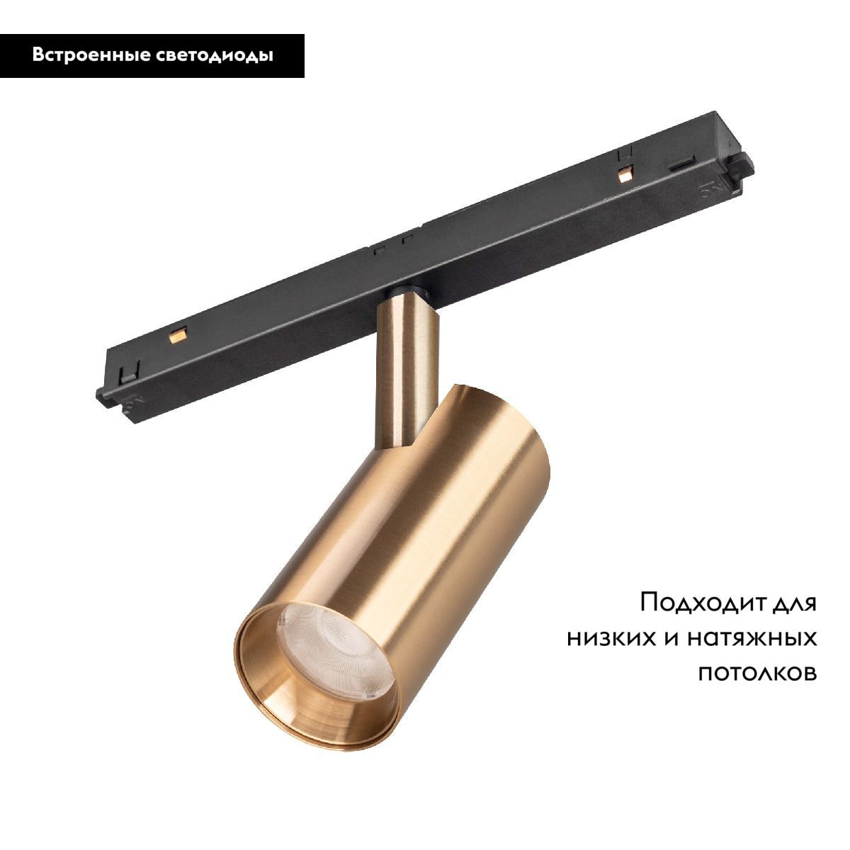 Трековый магнитный светильник Arlight MAG-ORIENT-SPOT-R45-12W Warm3000 (GD, 24 deg, 48V) 040890