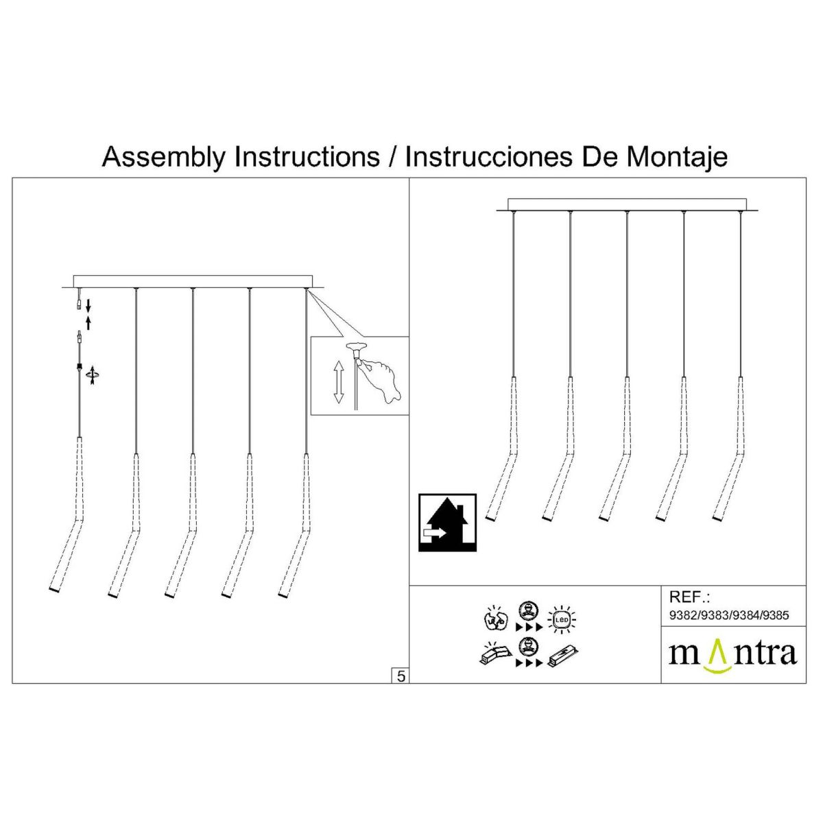Основание потолочное 5L Mantra Modular Light Florones 9382