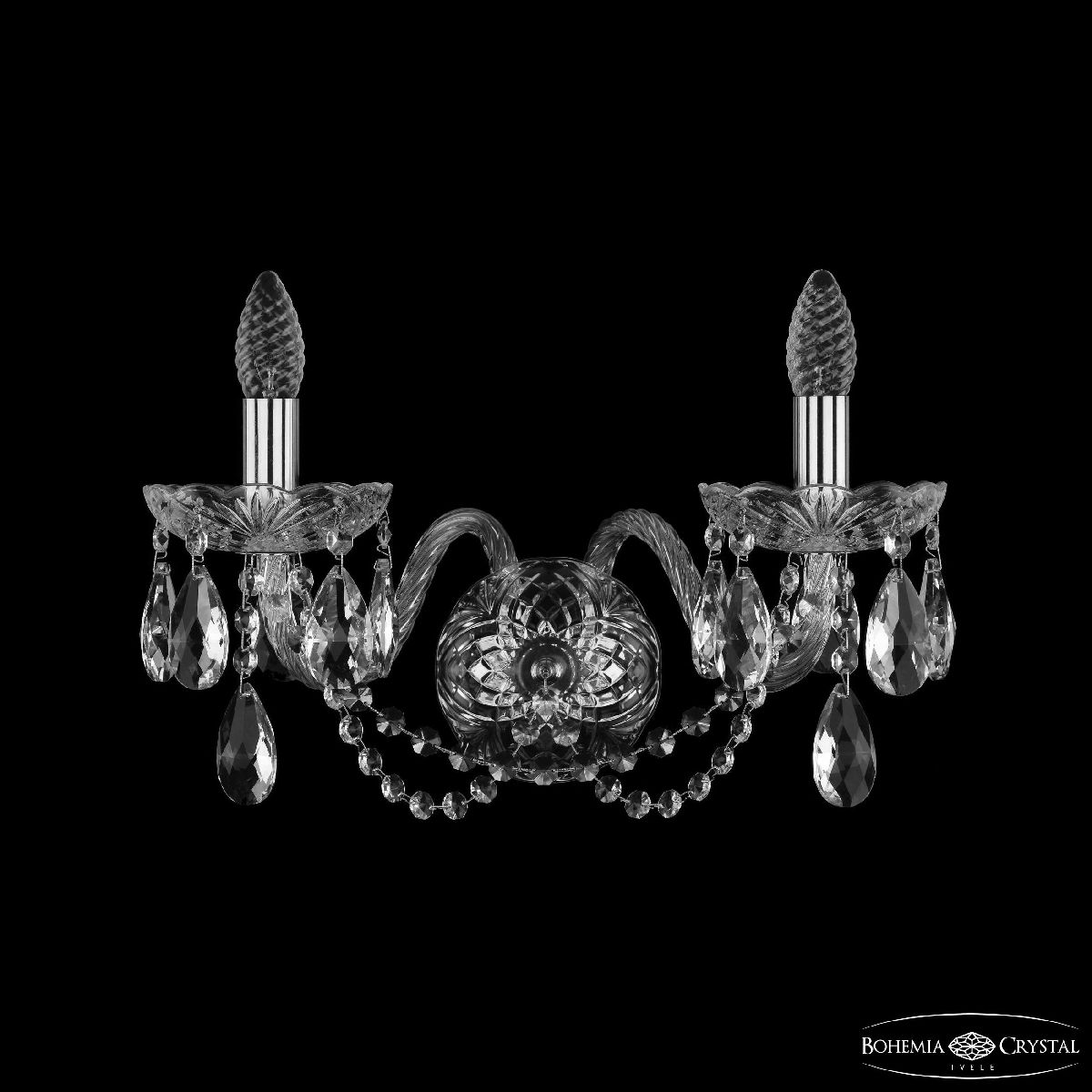 Бра Bohemia Ivele Crystal 1402B/2/195/XL Ni