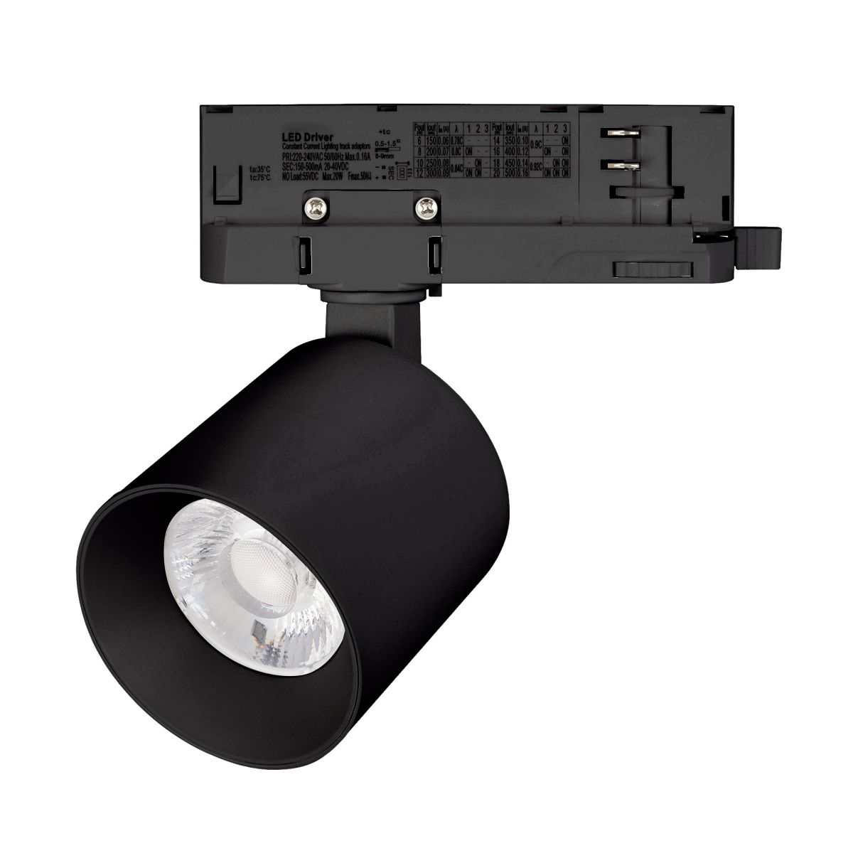 Трековый трехфазный светильник Arlight LGD-DYKE-4TR-R60-8W Warm3000 (BK, 20 deg, 230V, TRIAC) (IP20 Металл) 058781