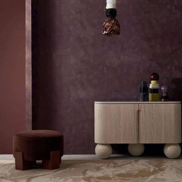 Обои Casamance 76662650 Berenice Aubergine/doré