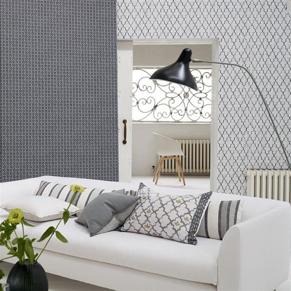 Обои Designers Guild PDG1151/01 Pergola Trellis Graphite