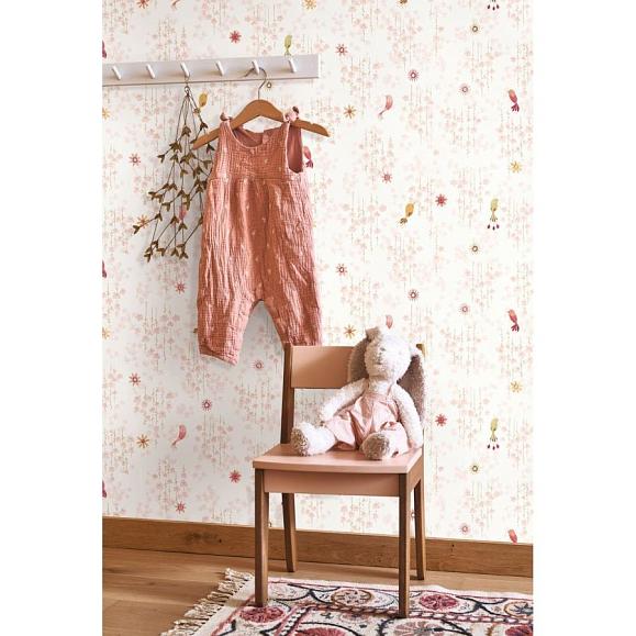 Обои Casadeco 200784343 Tropical Birds Rose blush