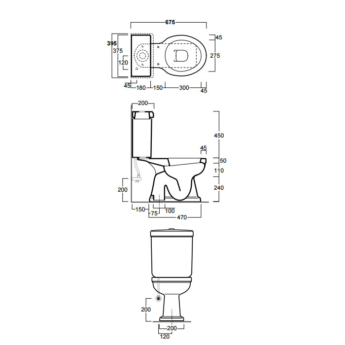 SIMAS Londra Унитаз моноблок 67х36.5см, с вертикальным сливом,с бачком и механизмом цвет золото