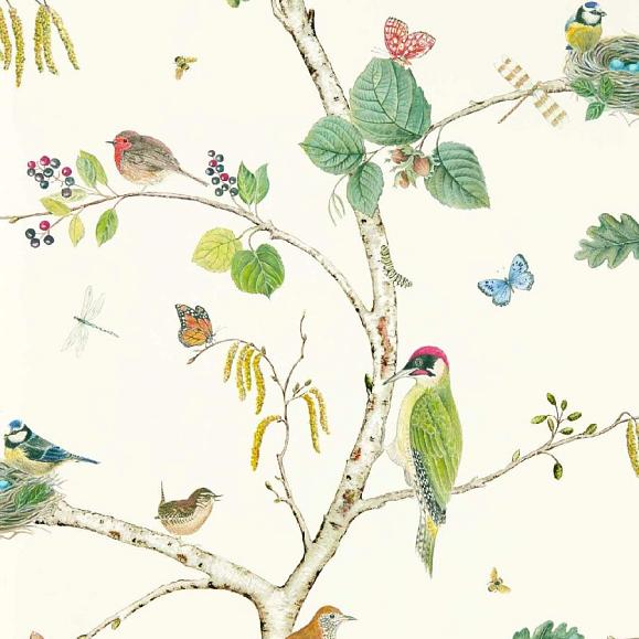 Обои Sanderson 217230 Woodland Chorus Botanical/Multi