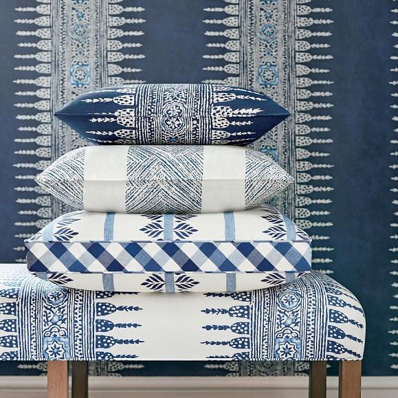 Обои Anna French AT15142 Javanese Stripe Navyы