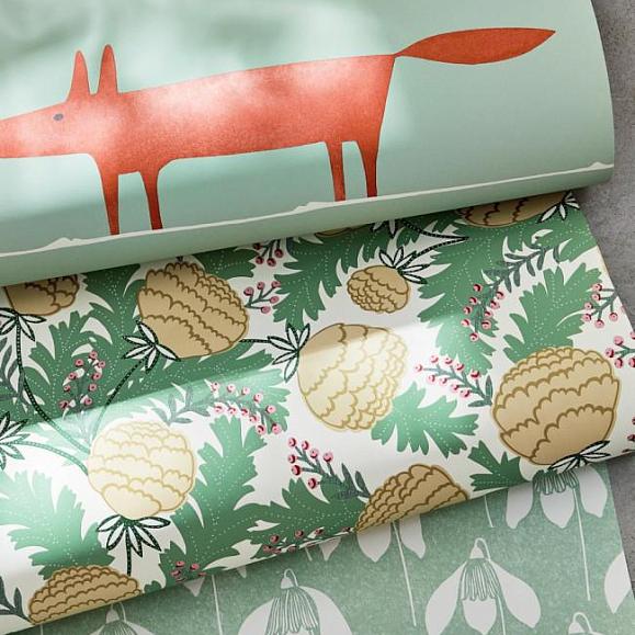 Обои Scion 112792 Mr Fox Sage / Poppy