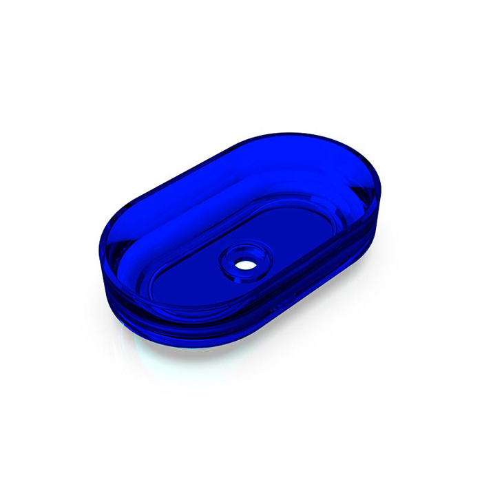 Knief Ellipse Shape Раковина накладная 55x32x14см, без отв, из полимерного материала, цвет: Marine blue # XXX