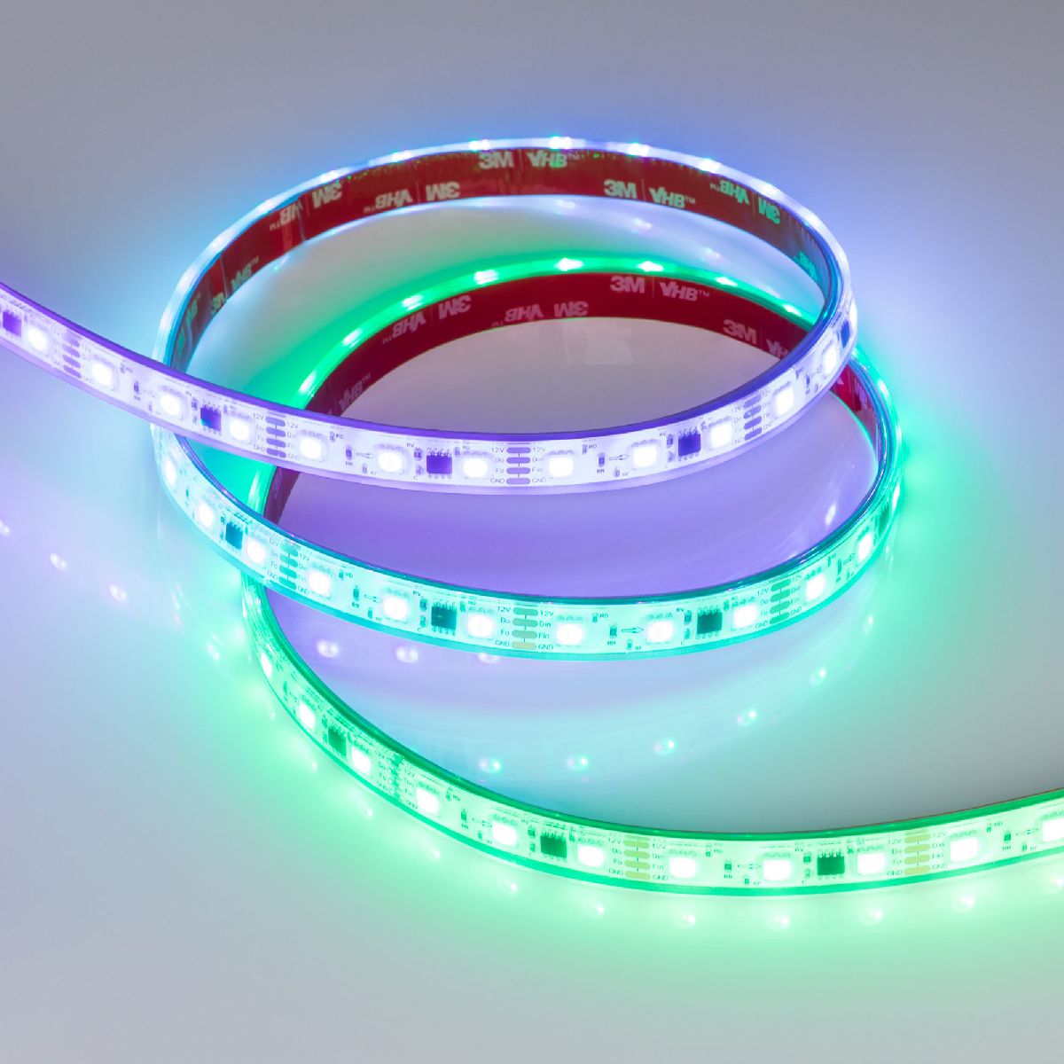 Светодиодная герметичная лента Arlight SPI-PS-B60-12mm 12V RGB-PX3-BPT (12 W/m, IP67, 5060, 5m) 039599