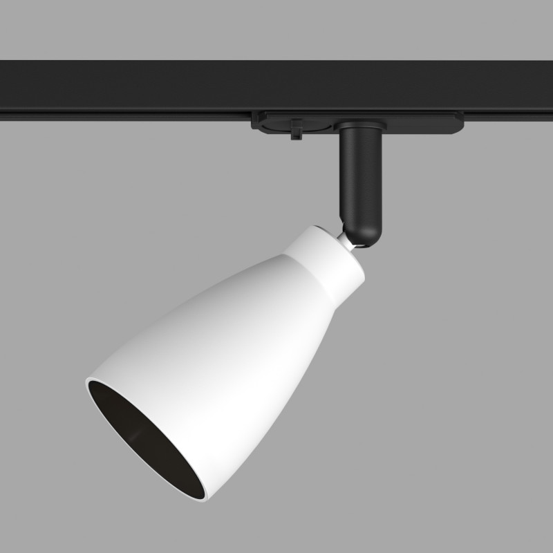 Трековый однофазный светильник Denkirs Bell DK6050-BW+BK