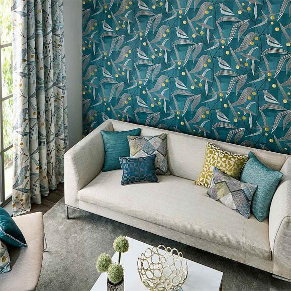Обои Harlequin 111691 Entity Teal/Linden