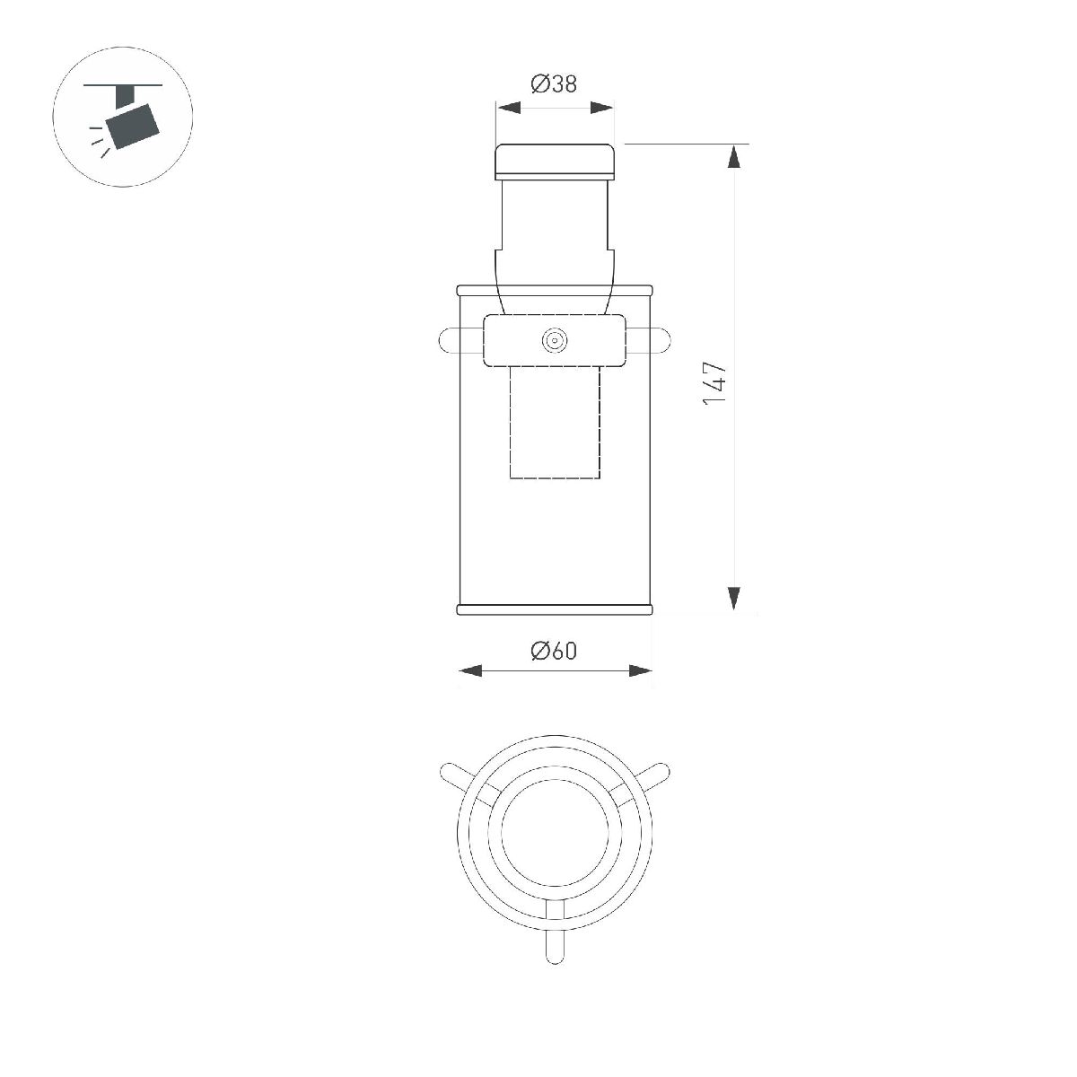 Трековый светильники Arlight ART-APRIORI-LANTERN-C-R60-5W Day4000 047791