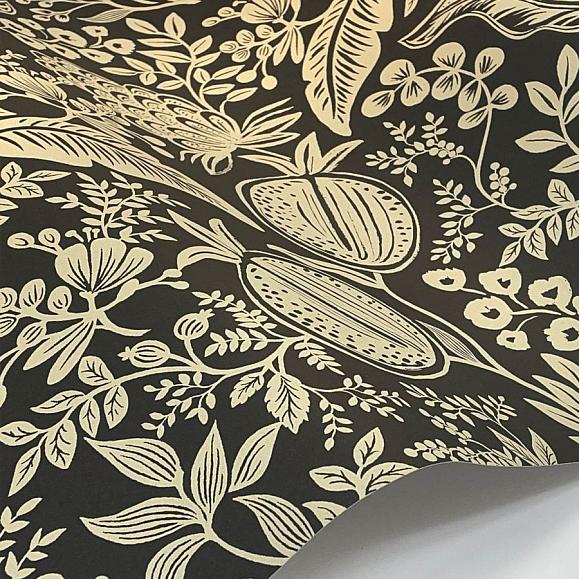 Обои York RP7389 Pomegranate Black & Linen