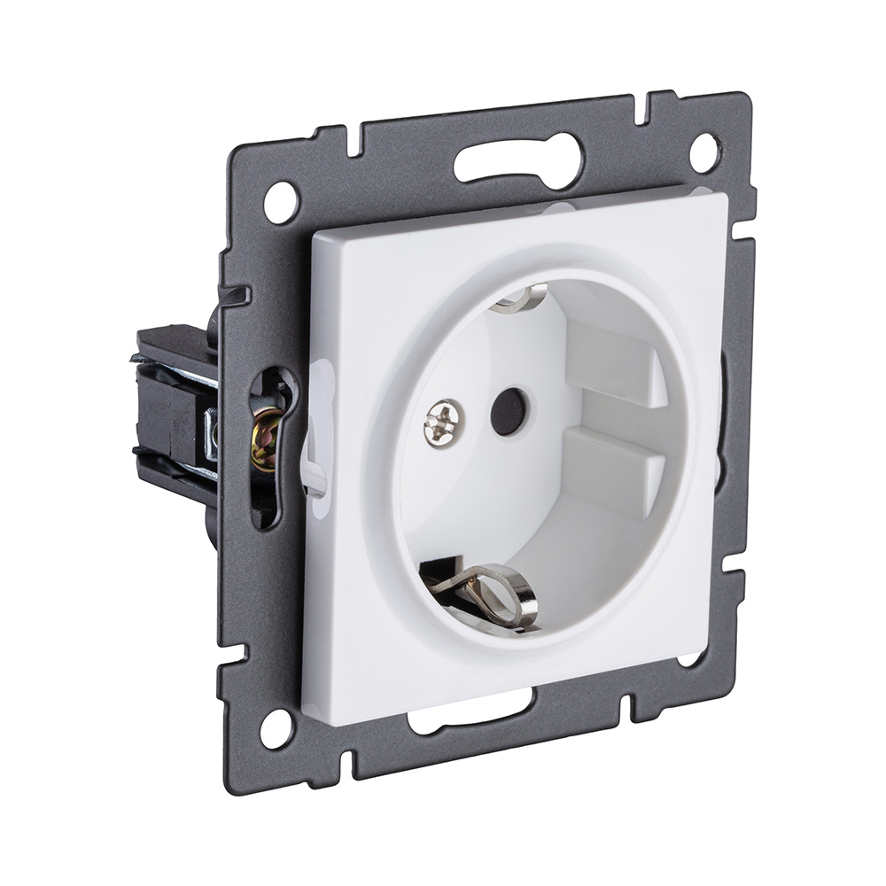 Розетка штепсельная SCHUKO 16A/250 В, белый Kollinger REA-002WH для Aspekt, Eleganz, Reflex