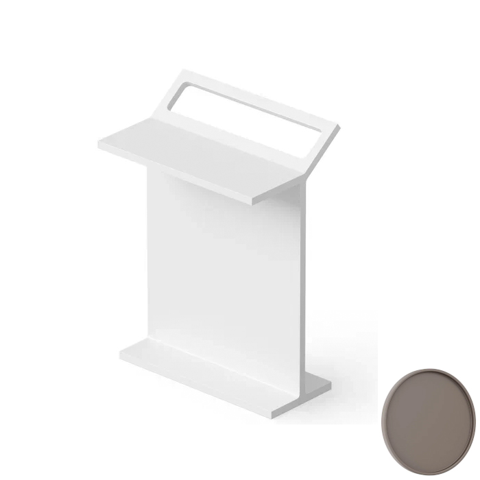 Dea Design Accessories Столик с полотенцедержателем 50x32x70см., напольный, Solid Surface, цвет: grey brown