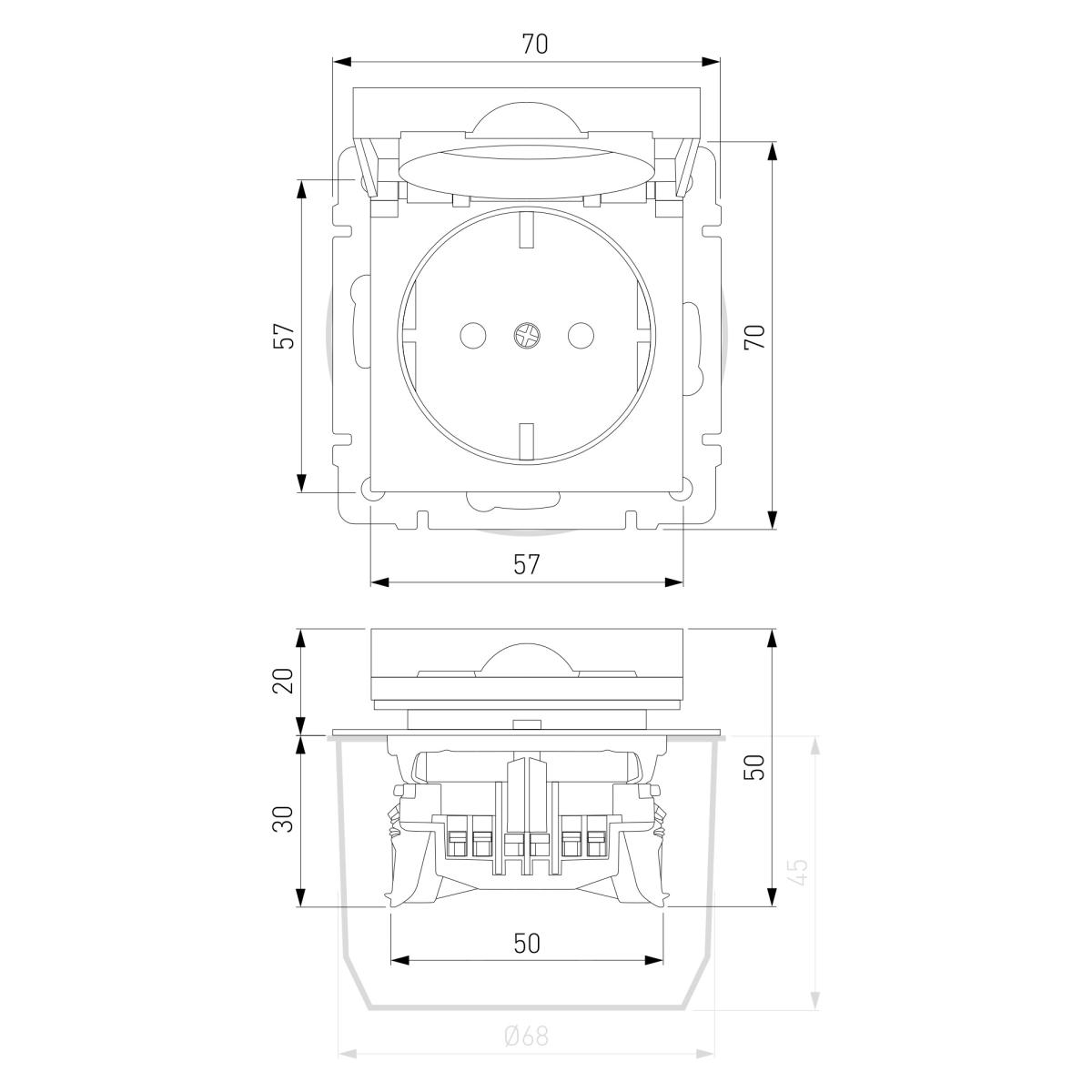 Розетка с защитной крышкой Werkel 4690389213182 W1171264 a069592