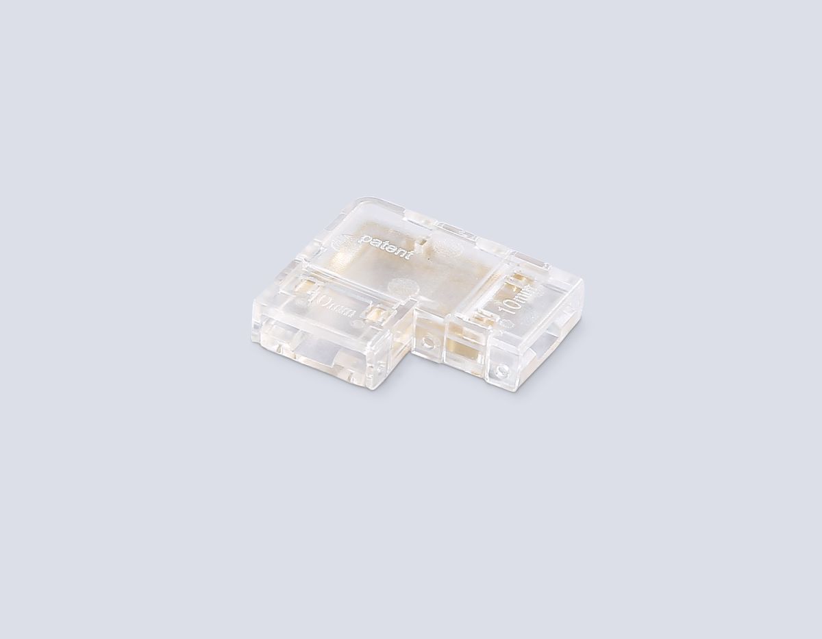 Соединитель угловой Ambrella Light Illumination COB RGB 12/24V для лент 10mm (4 конт.) (10шт. в комплекте) GS6891