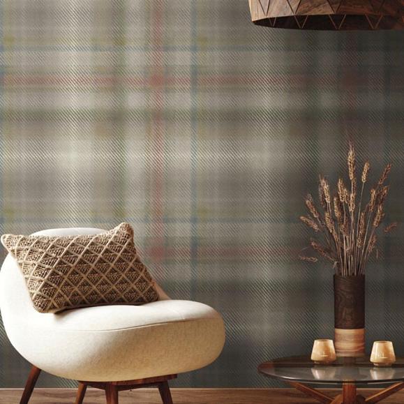 Обои York HO2156 Sterling Plaid Multi/Neutral