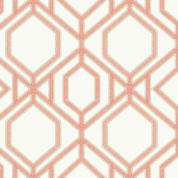 Обои York TC2636 Sawgrass Trellis Coral