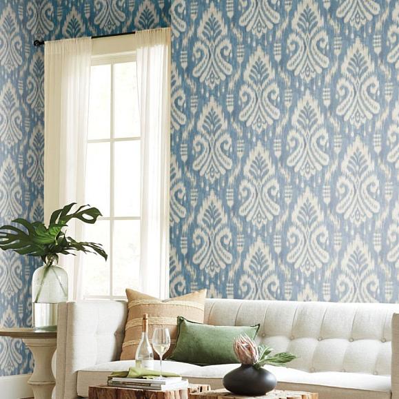 Обои York TC2644 Hawthorne Ikat Blue